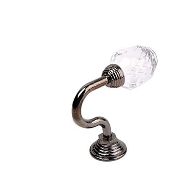 Imagem de 1 peça acessórios de retenção de cortina fivela ganchos cabide janela decoração de casa suporte de borla vintage bola de cristal montada na parede, 1