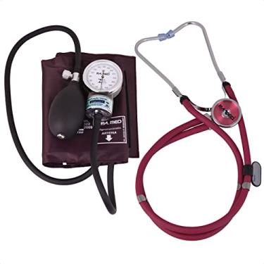 Imagem de Kit Esfigmomanômetro + Estetoscópio Rappaport P.a.med - Bordô