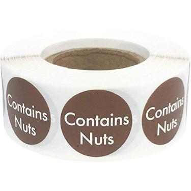 Imagem de Contém etiquetas de porcas de 1,9 cm, redondas, com círculos, 500 adesivos