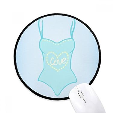 Imagem de Ilustração azul maiô mouse pad mesa escritório tapete redondo para computador