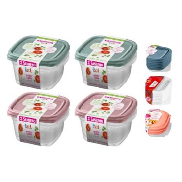 Imagem de Conjunto Kit Potes Plásticos Herméticos 12 Peças Freezer Microondas 800ml, Sanremo Cor: Sortido