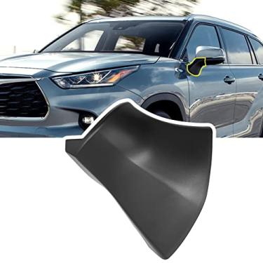 Imagem de Jaronx Capa de base de espelho compatível com Toyota Highlander 2020-2022, para acabamento da base do espelho retrovisor Highlander, substituição da tampa da base do triângulo do espelho retrovisor para Toyota Highlander (lado esquerdo)