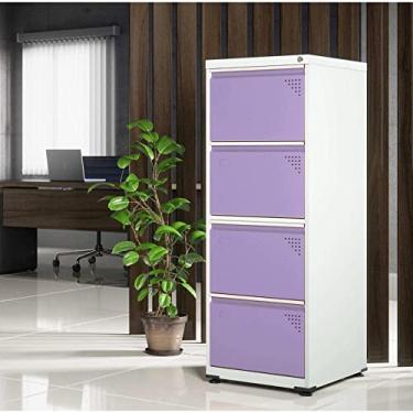 Imagem de Gaveteiro Arquivo em Aço 4 Gavetas Pandin Móveis Lilás