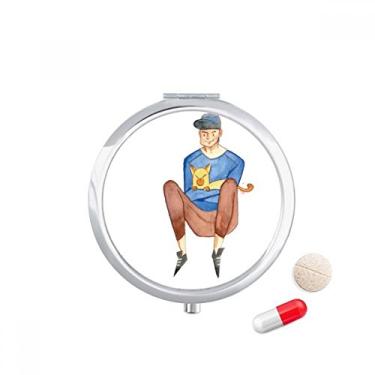 Imagem de Miaoji Caixa de comprimidos com pintura em aquarela para meninos e gatos