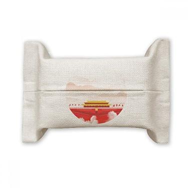Imagem de Bolsa de linho de algodão com bandeira vermelha Tiananmen Mountain Fog