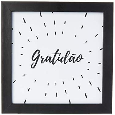 Imagem de Arte Maníacos Quadro Decorativo Gratidão - 46x32,5cm (Moldura caixa em laca preta)