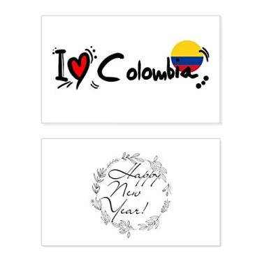 Imagem de I Love Colômbia Bandeira da Palavra Love Ilustration Coração Ano Novo Festival Cartão Bless Mensagem Presente