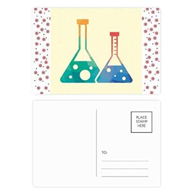 Imagem de Dois frascos cônicos com estampa de química de Natal, Natal, celebração, cartão postal de bênção