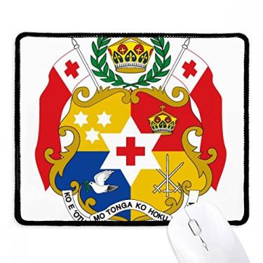 Imagem de Tonga Oceania National Mousepad com borda costurada Tapete de borracha para jogos