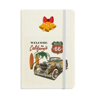 Imagem de Caderno com estampa de praia de carros clássicos coloridos, mas jingling Bell