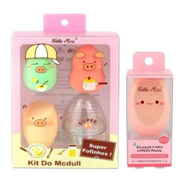 Imagem de Kit De Esponjas Para Maquiagem E Limpeza Facial Hello Mini