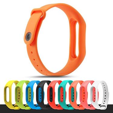 Imagem de Pulseira Extra para Mi Band 2 Colorida e Película, Laranja
