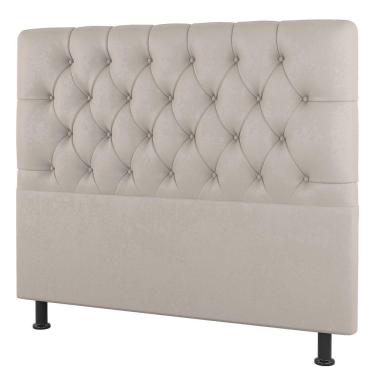 Imagem de Cabeceira Cama Box Casal Nice 140cm Suede Bege - Desk Design
