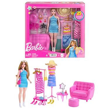 Imagem de Barbie O Filme Conjunto de Brinquedo Estilista e Armário para crianças a partir de 3 anos