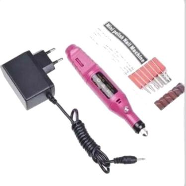 Imagem de Lixadeira De Unha Elétrica Unha Acrigel Portátil C/ 6 Brocas