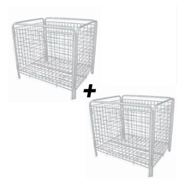 Imagem de Kit 5 Cesto Porta Expositor Fraldas Farmácia Utilidades