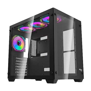 Imagem de Gabinete Gamer Aigo Darkflash C285, ARGB, Mid-Tower, Lateral de Vidro, Com 4 Fans, Preto, C285-BK-4F