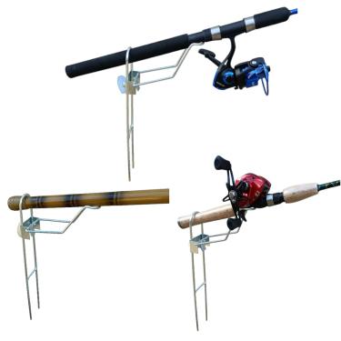 Imagem de Kit 05 Suportes Para 1 Vara De Pesca Manivela Com Regulagem