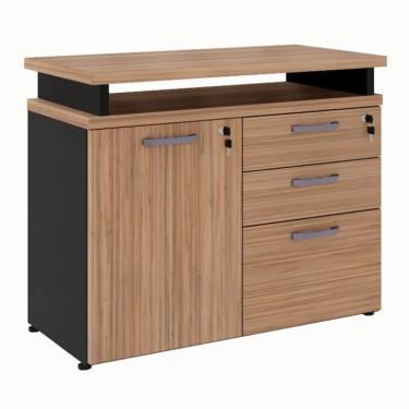 Imagem de Armário de Escritório com Extensor Yaris 1 PT 3 GV Ameixa e Preto