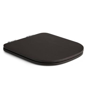 Imagem de Assento Poliester Soft Close Piano Marrom Fosco para vaso Deca
