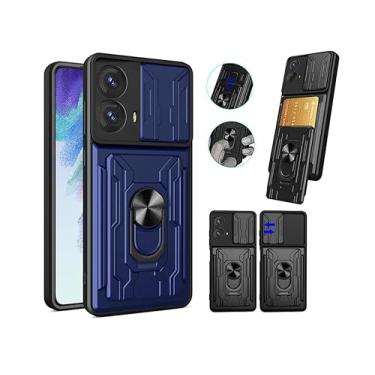 Imagem de Capa Case Cartão Anti Impacto Ring Luxo Com Proteção de Camera Motorola Moto G73 5g (Azul)
