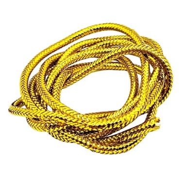 Imagem de AMLESO Materiais de amarração de mosca Mylar para tubos trançados de 3 mm tubo de Mylar para amarrar moscas, suprimentos para fazer iscas, dourado