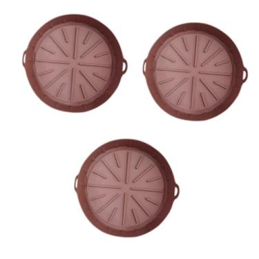 Imagem de Gadpiparty 3 Pecas Prato De Churrasco De Silicone Nova Placa De Armazenamento Assadeira Antiaderente Bandeja De Fritadeira Cesto De Fritar Antiaderente Assadeira Pequena Gel De Sílica Frito