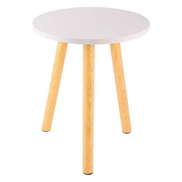 Imagem de Mesa lateral mesa de centro moderna mesa redonda mesa prática sala de estar em casa (branca) mesa de centro para sala de estar