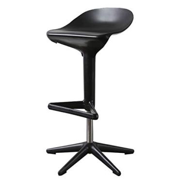 Imagem de Banquetas de bar criativas cadeira de bar giratória banqueta de elevação cadeira de bar para casa material ABS cadeiras de bar de fácil instalação (cor: preto)