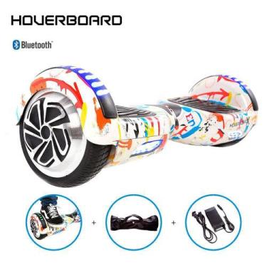 Imagem de Skate Elétrico 6,5 Grafite Hoverboard Com Bluetooth E Bolsa