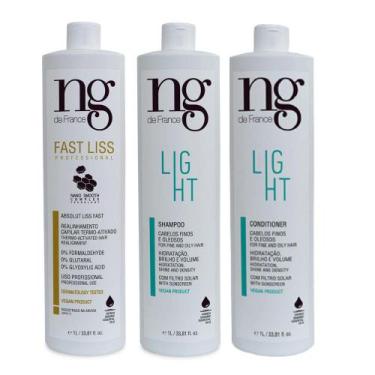 Imagem de Ng De France Kit Fast Liss + Shampoo + Cond. Light Litro