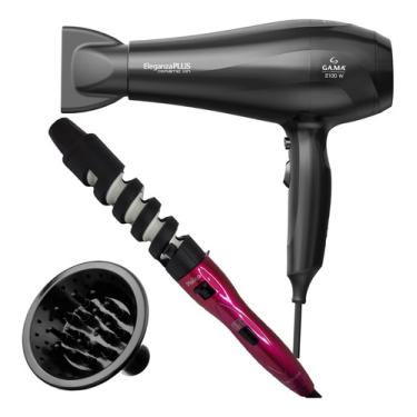 Secador De Cabelo Gama Italy Profissional Salão 2200w Tourmaline Ion e  Prancha Cerâmica Bella 210°c com o Melhor Preço é no Zoom