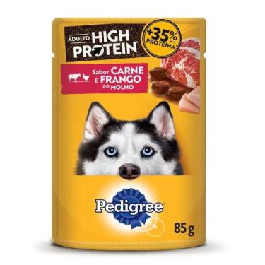 Imagem de Sachê Pedigree Cães Adulto High Protein  Carne E Frango  85G