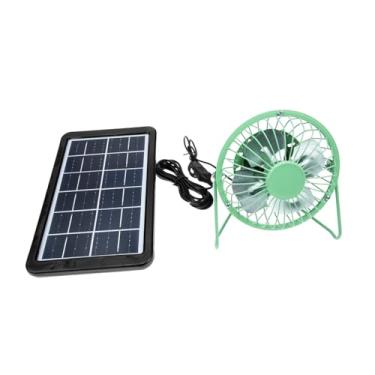Imagem de NOLITOY 2 Conjuntos Ventilador Solar Ventilador De Mesa Bateria Kit De Ventilador De Painel Solar Nf Ventiladores De Nebulização Para Fora Solar Portátil Elétrico Carro Ferro Forjado Aluna