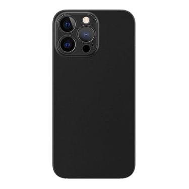 Imagem de LXURY Capa ultrafina para iPhone 15 Pro Max/15 Pro/15 Plus/15 Plus/15, capa protetora de polipropileno fosco à prova de choque com suporte para carregamento sem fio, preto, 15 Plus