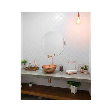 Imagem de Espelho Redondo Lapidado Fixado Com Botões - 70cm - Woodglass