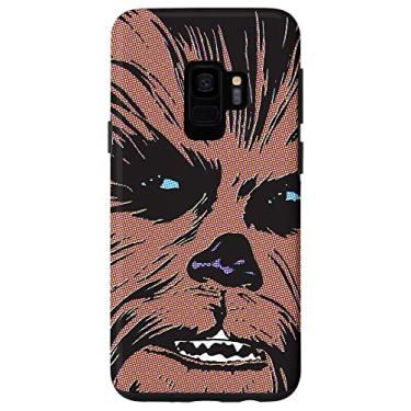 Imagem de Galaxy S9 Star Wars Chewbacca Chewie Face Comic Book Black Case