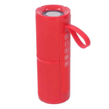 Imagem de Luqeeg Alto-falante externo sem fio, alto-falante duplo com luz LED de 10 W, alto-falante Bluetooth portátil com alça de silicone para pendurar ao ar livre, viagens, acampamento, vários modos de