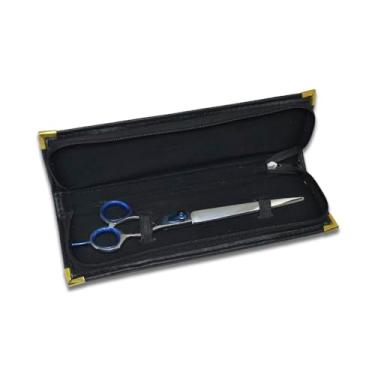 Imagem de Tesoura Pet Fio Navalha Reta com Descanso 20 cm - Super Barba