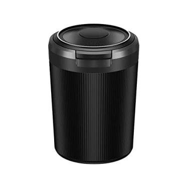 Imagem de KACEPAR Mini caixote do lixo do carro cinzeiro com luz LED, cinzeiro ar com tampa portátil para mini lata de lixo com tampa, cinzeiro de cigarro portátil sem fumaça adequado para a maioria dos