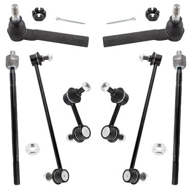 Imagem de BOXI Conjunto de 8 tirantes dianteiros internos e externos + kit de elos de barra oscilante estabilizador dianteiro e traseiro adequado para Nissan Quest 2004 2005 2006 2007 2008 2009 | Substitui