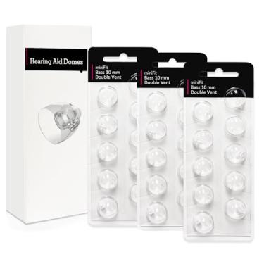 Imagem de Cúpulas de aparelho auditivo de ventilação dupla de 10 mm para Oticon Minifit, suprimentos de aparelho auditivo Oticon, acessórios de peças de reposição, cúpulas Oticon universais para kits de limpeza