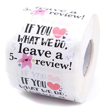 Imagem de Adesivos fofos para pequenas empresas, engraçados se você ama o que fazemos, deixe uma avaliação, adesivos de agradecimento, adesivos de embalagem, envelopes de correio adesivos de envio para pequenas