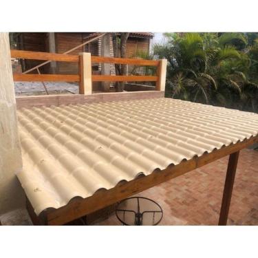 Imagem de Kit com 5 Telhas Pvc Colonial 328x86cm Permatti Marfim