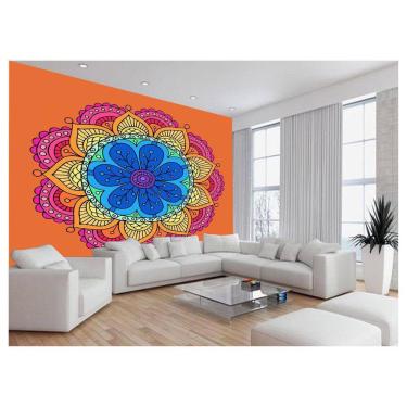 Imagem de Papel De Parede 3D Arte Mandala Cores Relax Spa 3,5M Tra70