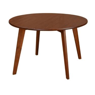 Imagem de Mesa Redonda de Madeira 1,20m Ø | Coleção Scandian Amendoado