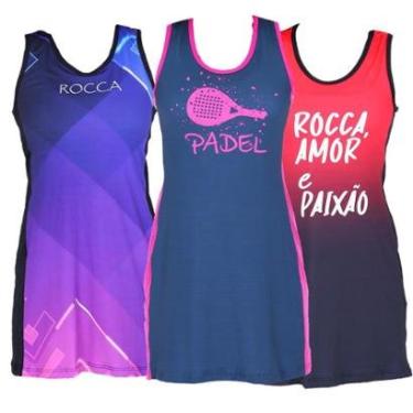 Imagem de Kit 3 Vestidos Beach Tennis Sublimado com Short Bolso Esportivo Praia-Feminino