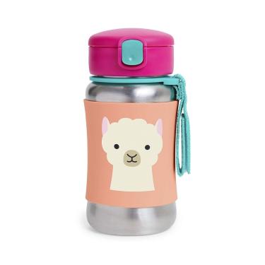 Imagem de Garrafa de Aço Inox Lhama Zoo Skip Hop Divertida e Colorida