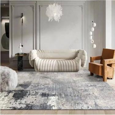 Imagem de Moderno simples sala de estar decoração tapete grande área macio lounge tapete cinza nórdico para quarto tapete, 10,300x400cm