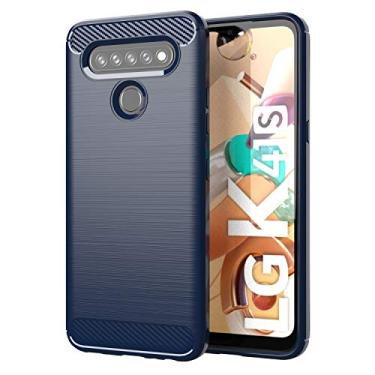 Imagem de XZDWH Capa para LG K51S, tecnologia de absorção de choque TPU com moldura elevada protetora para LG K41S (azul)